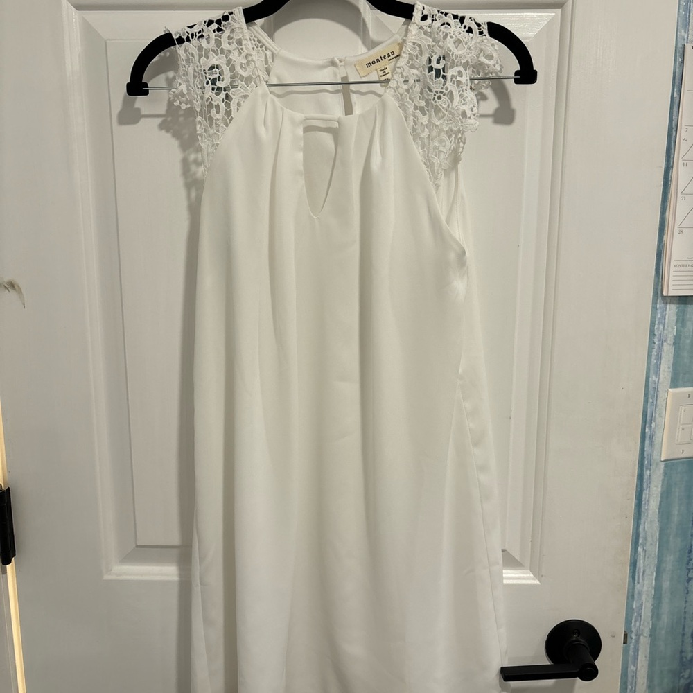 White mini dress